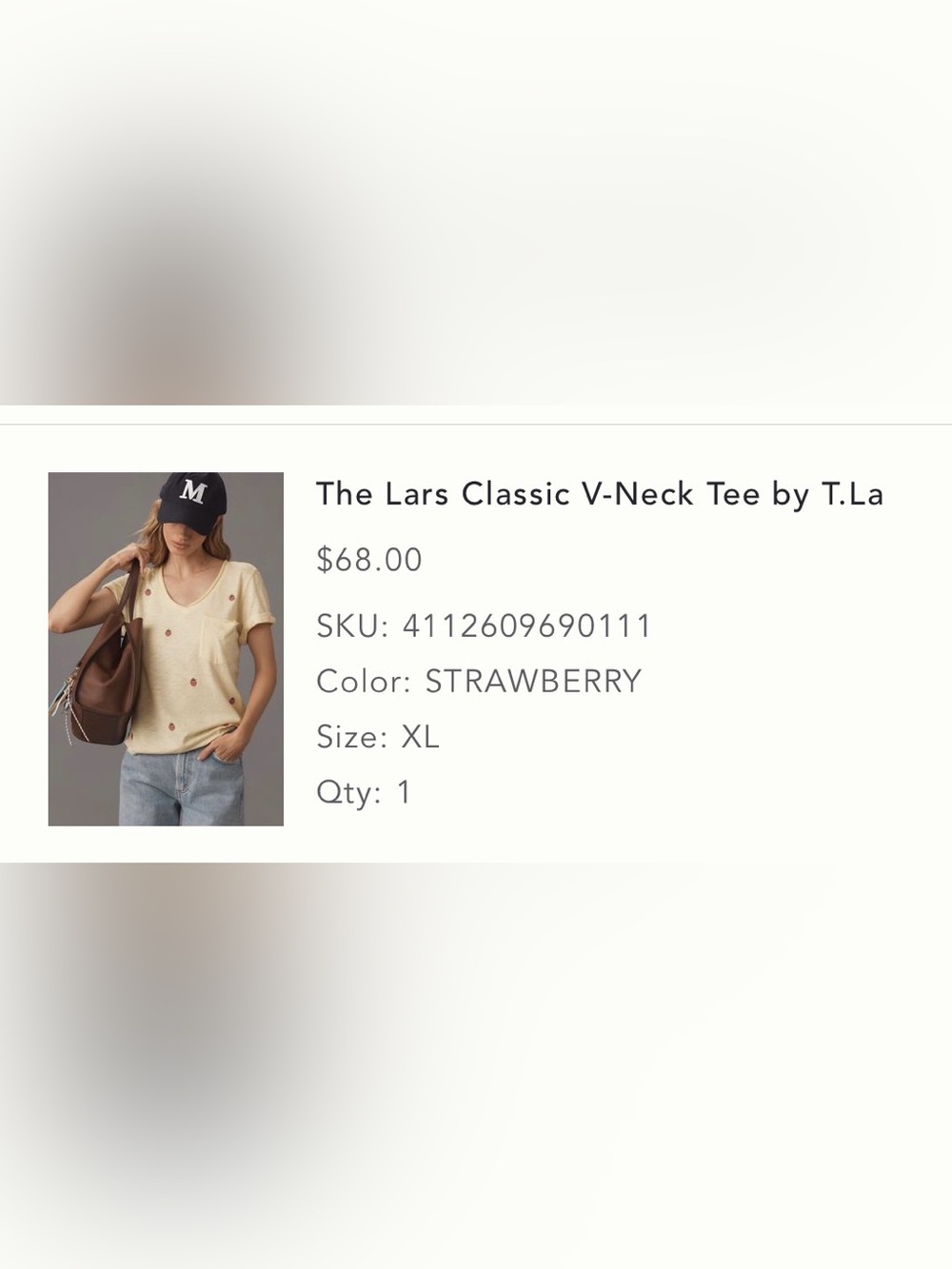 T.La Light Yellow Crewneck Tee
